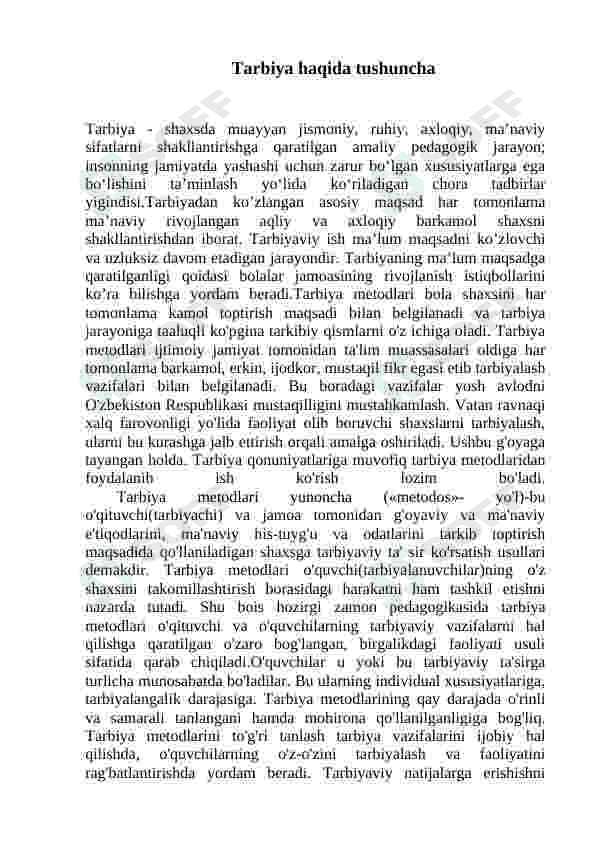 Tarbiyaning maqsad va vazifalari 3