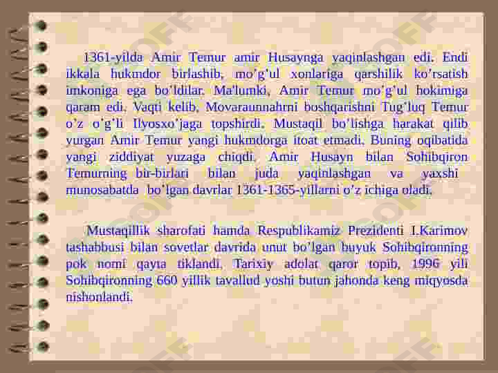 AMIR TEMUR VA TEMURIYLAR HUKMRONLIGI DAVRIDA MOVAROUNNAHRDA MA’NAVIY MADANIYAT (XIV ASRNING IKKINCHIYARMI - XV ASR) 3