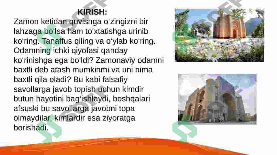 O'ZBEKISTONDA ZIYORAT TURIZMI 3