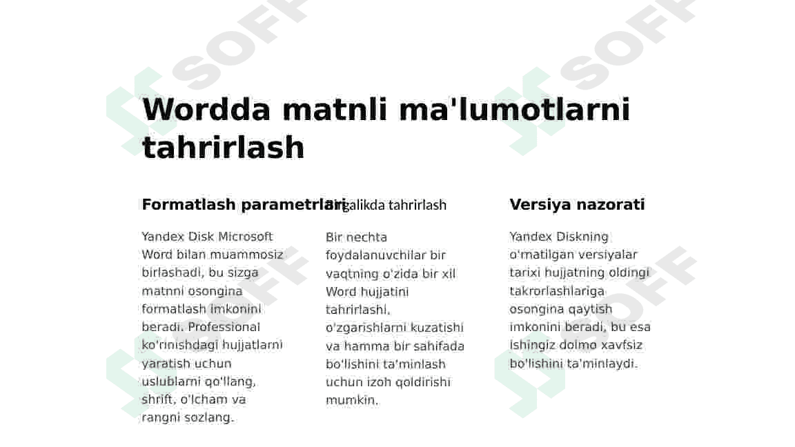 Yandex Disk hamkorlik va hujjatlarni boshqarish imkoniyatlarini kengaytirish 3
