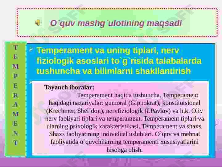 Temperament-shaxs tuzilmasi sifatida 3