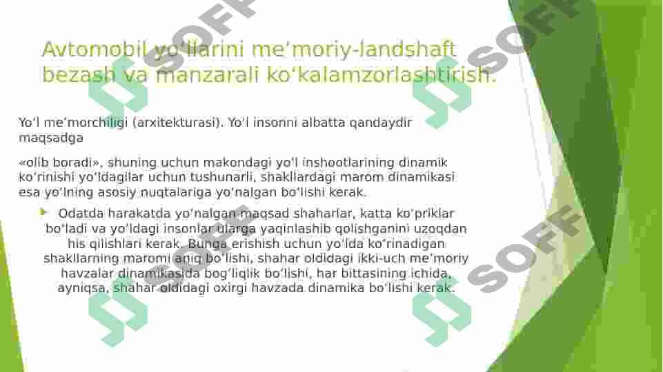 Yo’llarni ko’kalamzorlashtirish texnologiyalari va ularni tashkil qilish 3