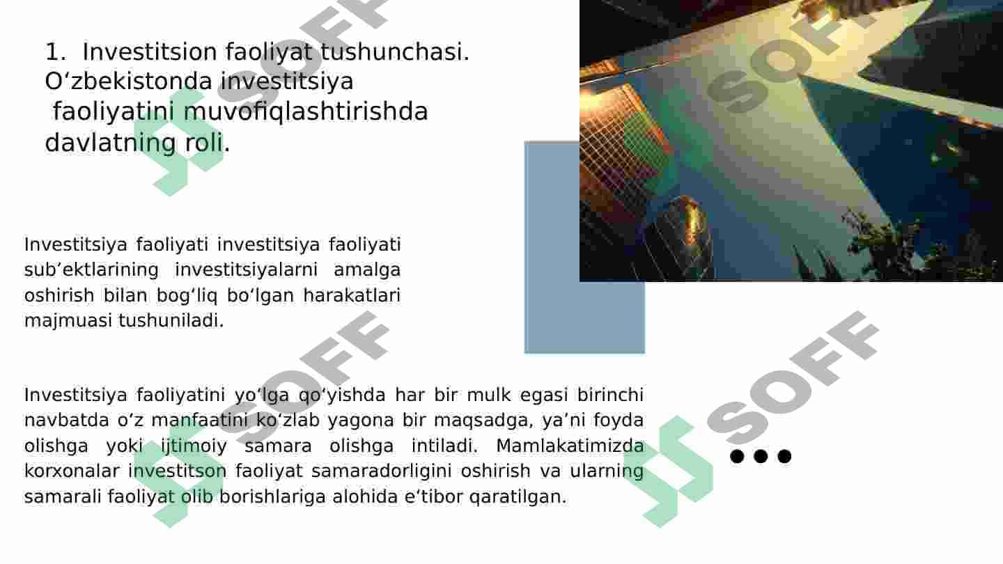 Investitsiya faoliyati va investitsiya siyosati 3