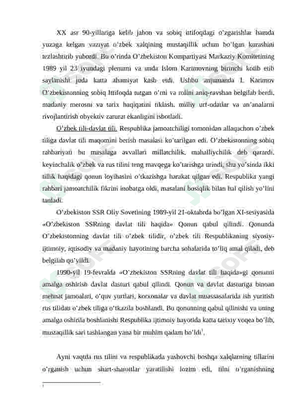 80-90 yillarda O`zbekistondagi ijtimoiy-siyosiy va iqtisodiy ahvol. 4