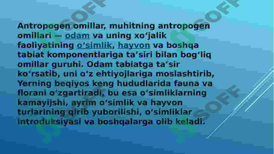 TUPROQ QOPLAMINING ANTROPOGEN OMILLAR TASIRIDA IFLOSLANISH MUAMMOLARI 4