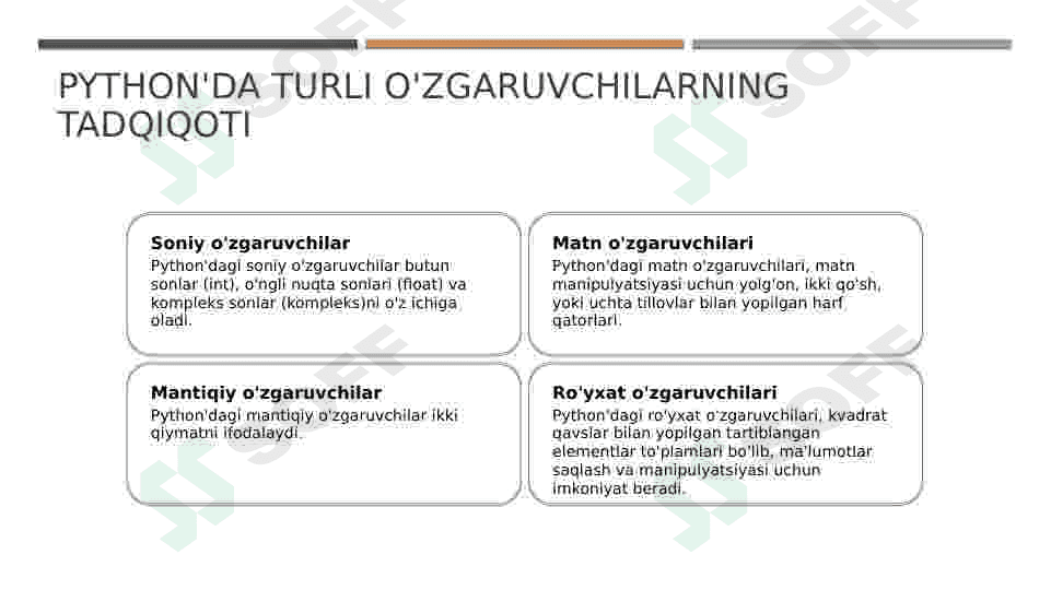 Pythonda  funksiyalar va o‘zgaruvchilar 4