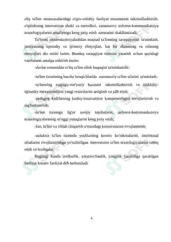 KREATIV PEDOGOGIK FANINI O'QITISH VOSITALARI VA ULARNING TASNIFI 4