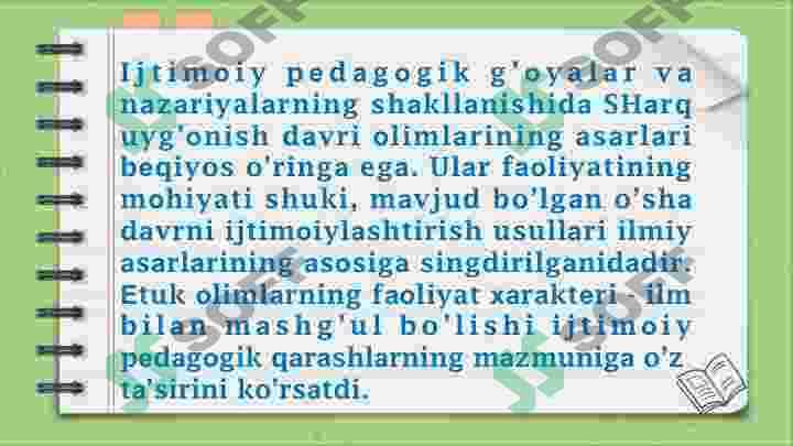 O'zbеkistоndа ijtimоiy pеdаgоgikаning rivоjlаnishi tаriхi 4