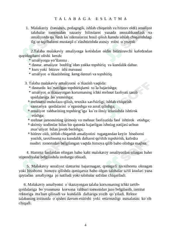 Amaliyot kundaligi 4