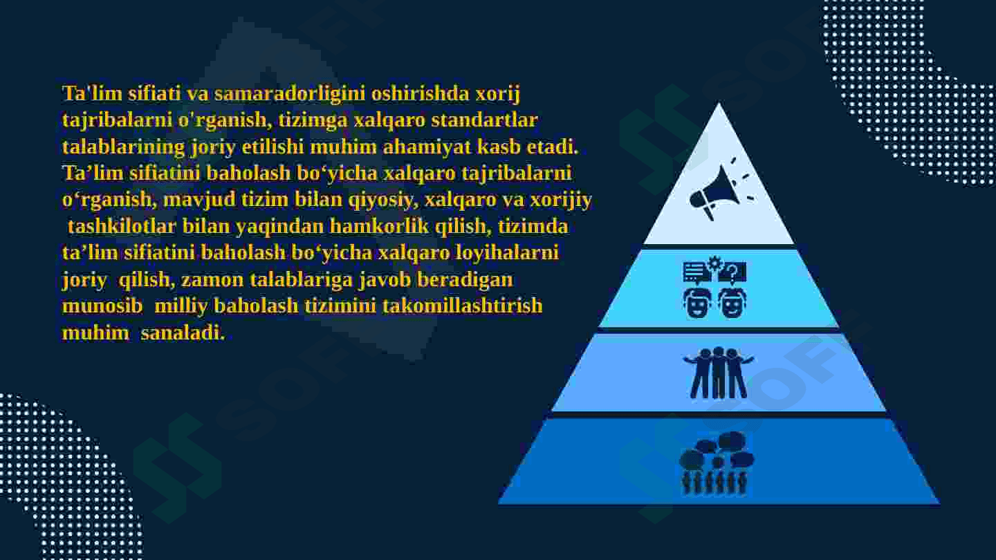 PISA, PIRLS  xalqaro baholash dasturlarini joriy etishning me’yoriy huquqiy asoslari va ahamiyati. 4