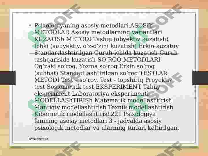 Psixologiyaning asosiy metodlari 4