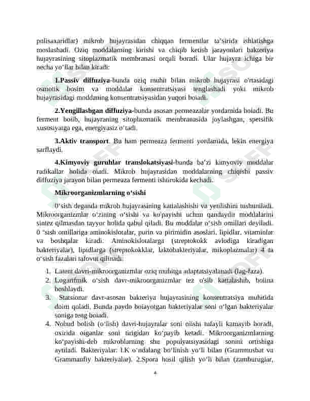Aerob va anaerob bakteriyalarning sof kulturasini ajratish usullari. Mikroorganizmlar xayoti faoliyatida ishlab chiqaradigan mahsulotlari va ularni o'rganish usullari 4