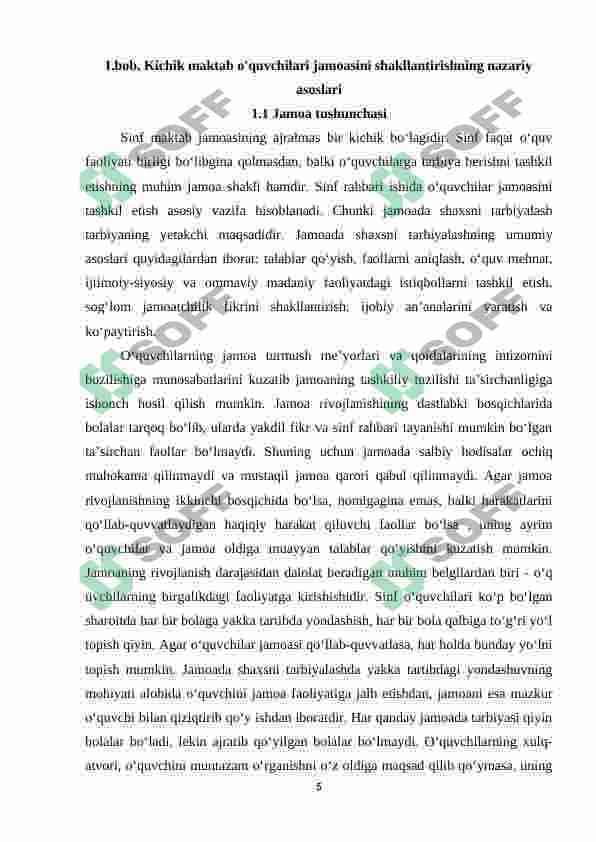 Sinf jamoasini shakllantrishning asosiy bosqichlari 4