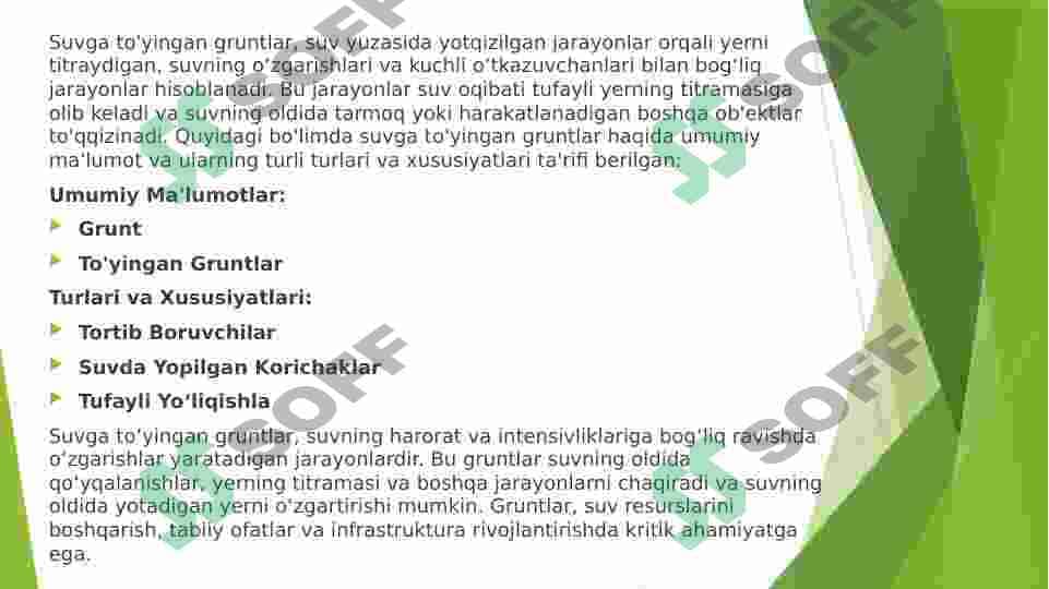Suvga to'yingan gruntlarning zilzila ta'sirida qoʻyqalanishi. 4
