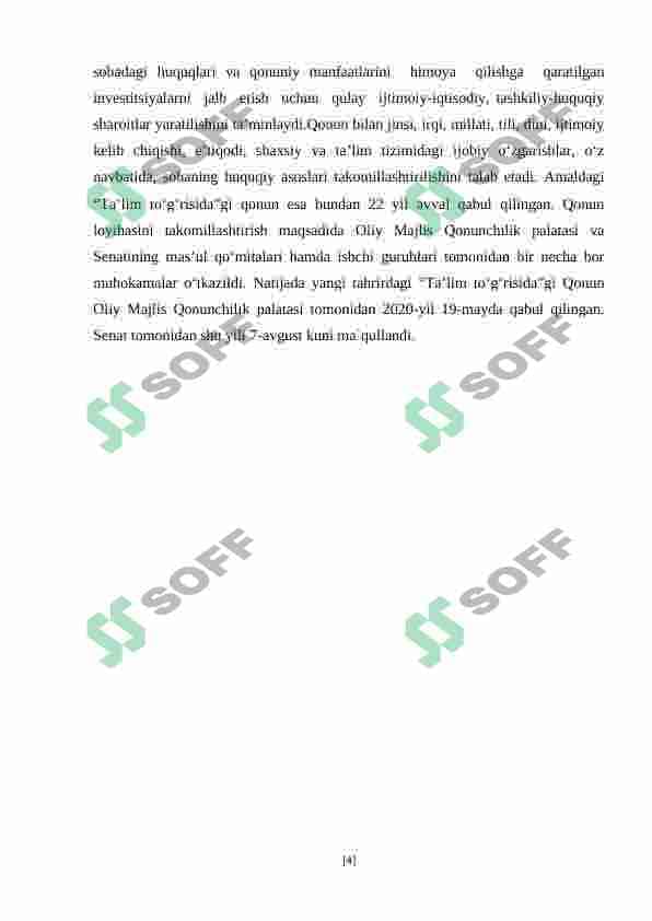 O’zbekiston Respublikasining “Ta’lim to’g’risida”gi qonuni va uning mazmun mohiyati 4