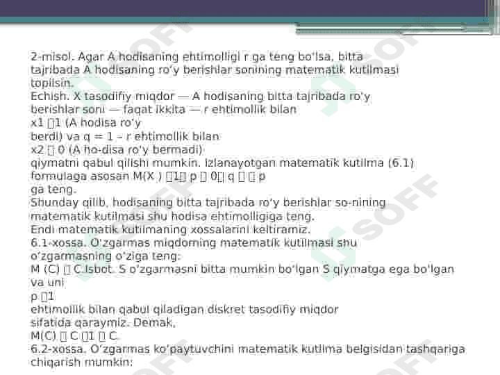 Elementlar fazosi. Hodisa ehtimoli tushunchasi va uning klassik, geometrik va statistik tariflari mavzusida taqdimot. 4