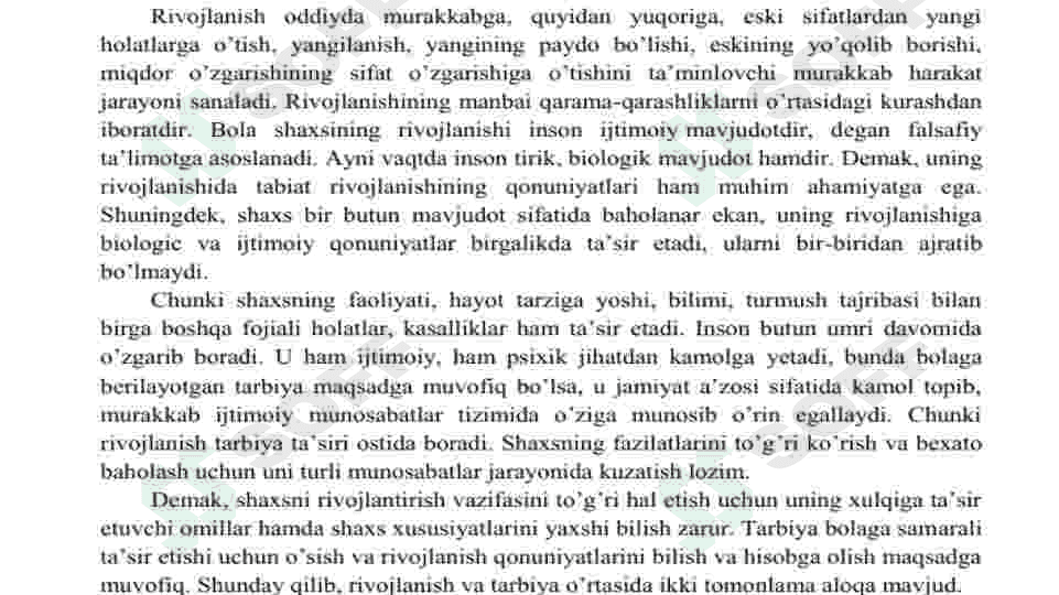 Shaxs tarbiyasi 4