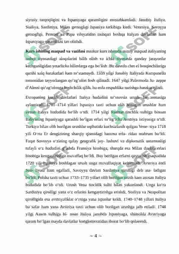 XVI-XVIII asrlarda italiya shaxar respublikalarida ichki va tashqi siyosat 4