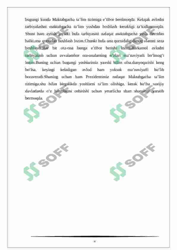 Maktabgacha yoshdagi bolalarning rivojlanishi va ta'lim tarbiyasining o'ziga xosligi 4