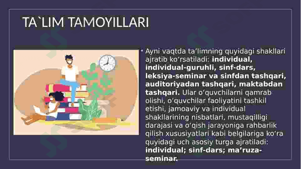 Taʼlimni tashkil etishning yordamchi shakllari 4