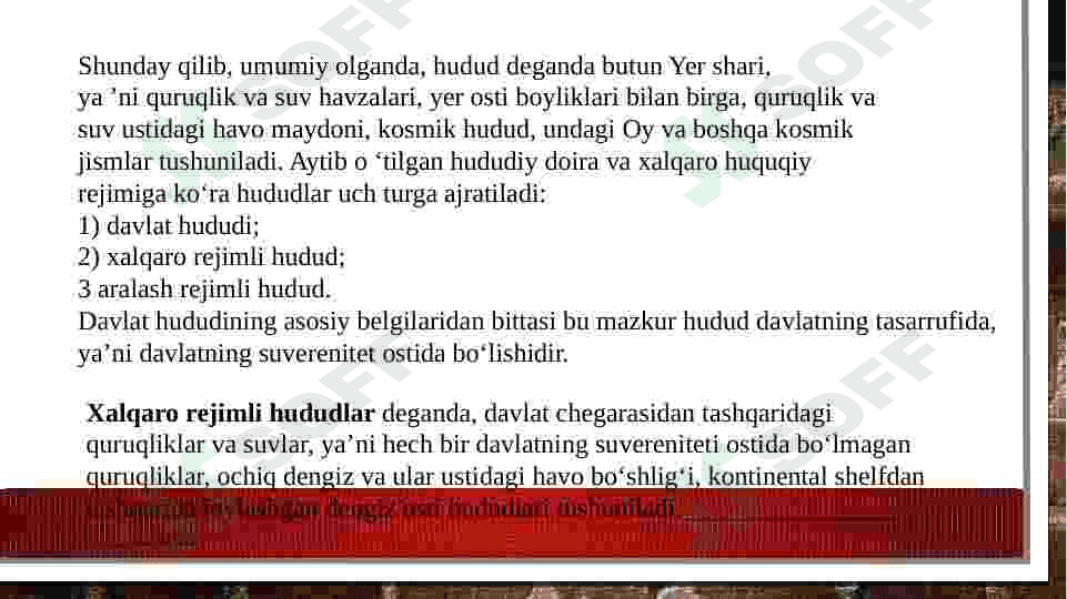Zamonaviy xalqaro huquqda Hudud 4