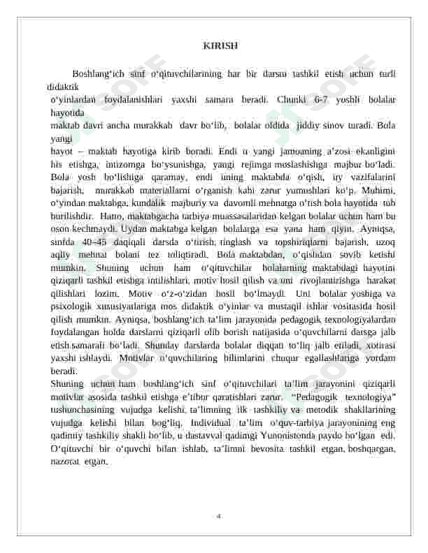 Boshlang`ich sinf ona tili darslarida ilg`or pedagogik texnologiyalar 4