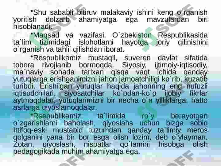O'zbekistonda ta'lim sohasidagi islohotlar 4