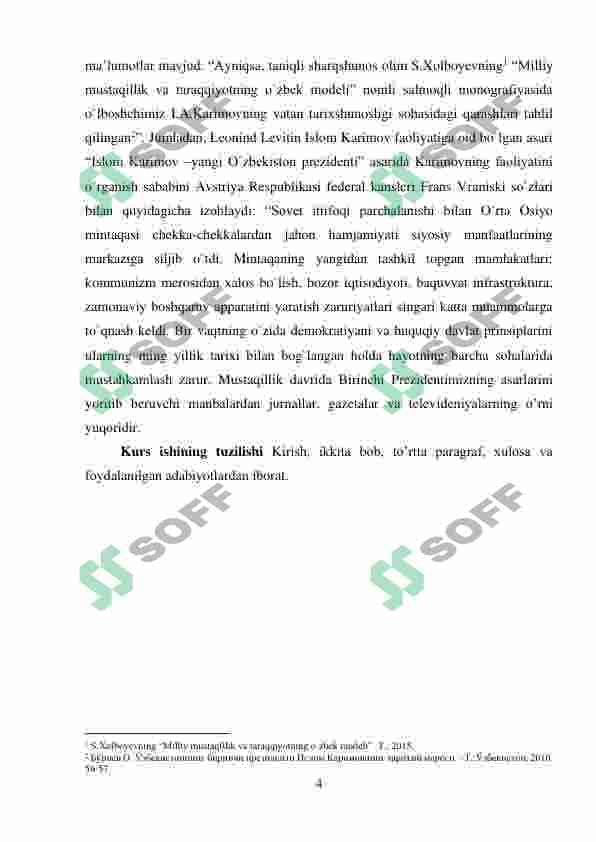 Mustaqillik davri manbalari manbashunosligi 4