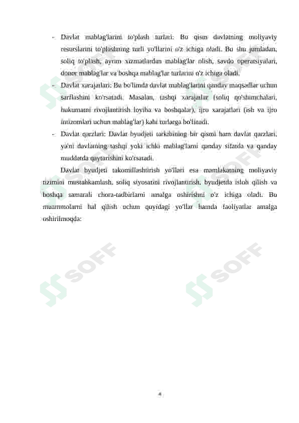Davlat byudjeti tarkibi va uni takomillashtirish yo'llari 4