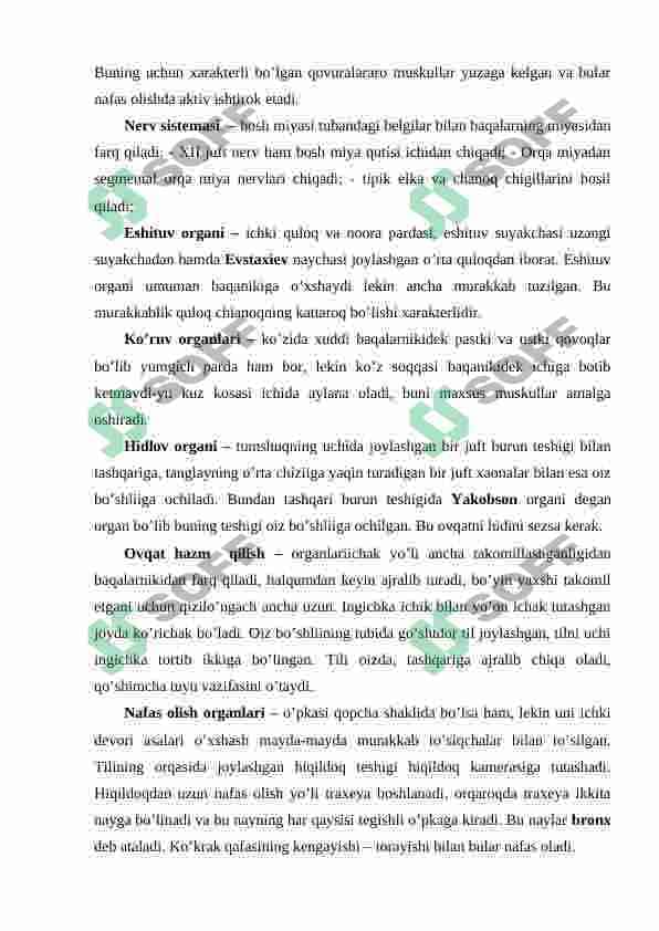 Sudralib yuruvchilar sinfi. Ildam kaltakesakning tashqi tuzilishi va skeleti 4
