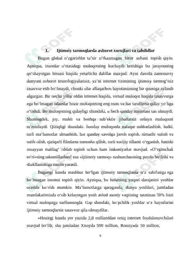 Internet va virtual mafkuraviy xurujlarining oqibatlari 4