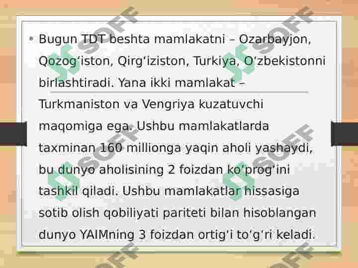 O'zbekiston turkiy davlatlar tashkiloti bilan hamkorligi to'g'risida 4