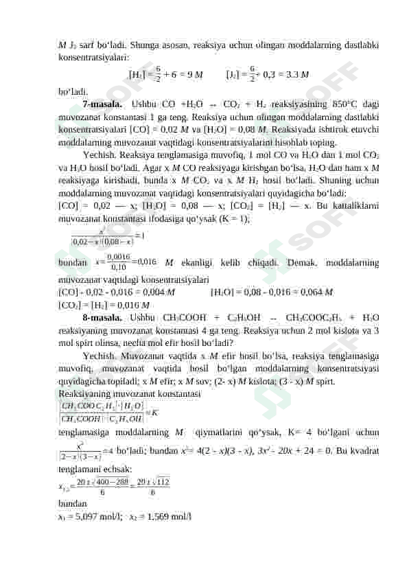 Massalar taʼsiri qonuniga oid masalalar va ularning yechimlari. 4