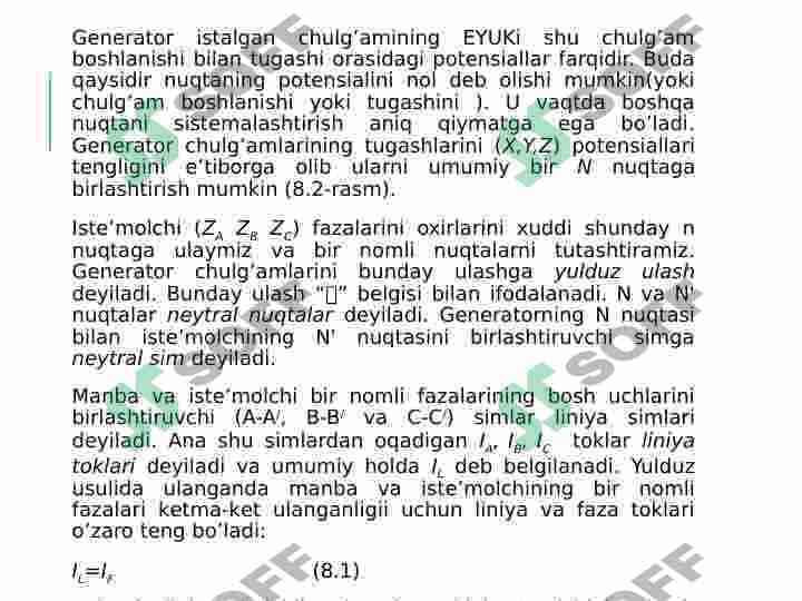Uch fazali iste’molchilarni uchburchak va yulduz sxemada ulash 4