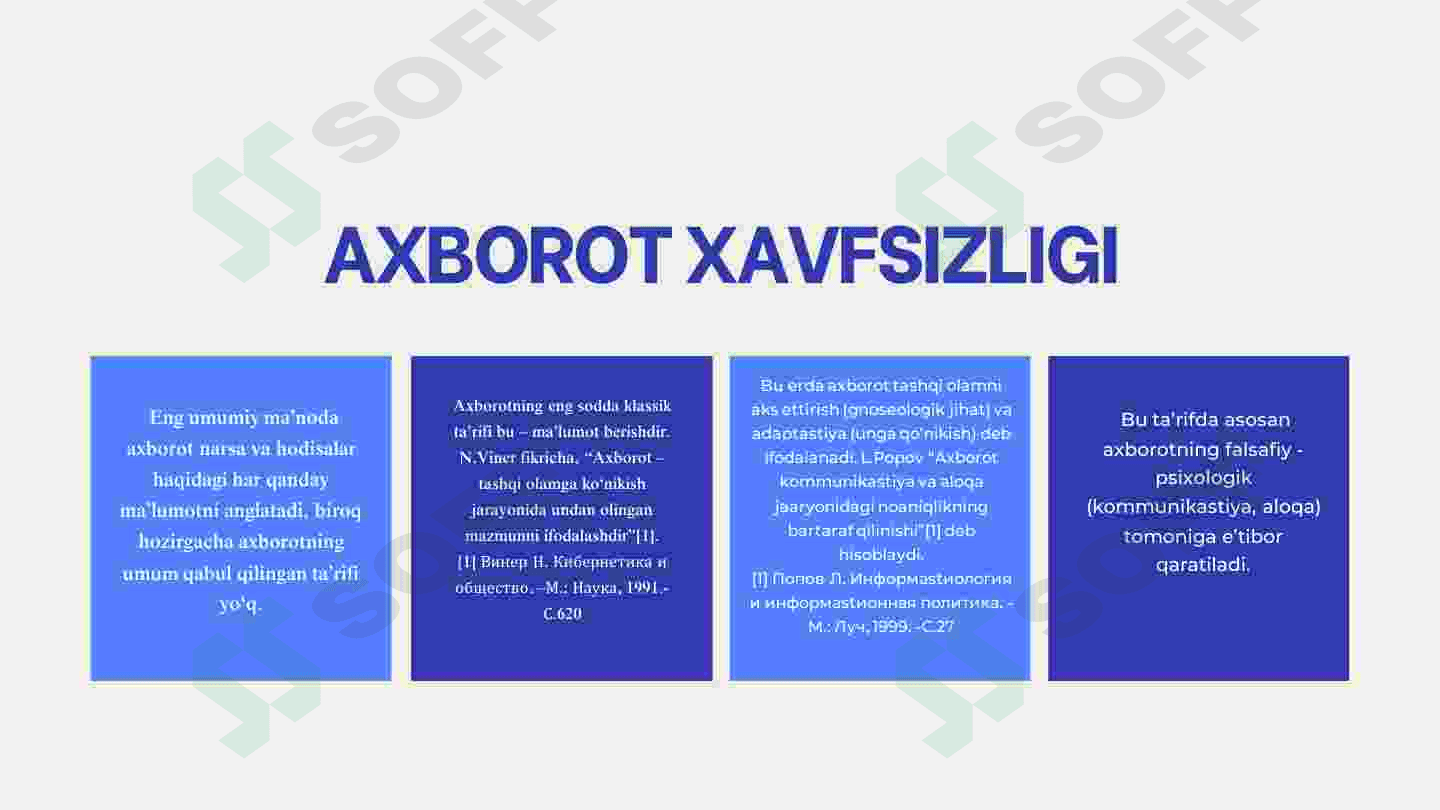 ILMIY TADQIQOTLARDA AXBOROT VA AXBOROT XAVFSIZLIGI. AXBOROTLARNI QIDIRISHNING ASOSIY METODLARI. 4