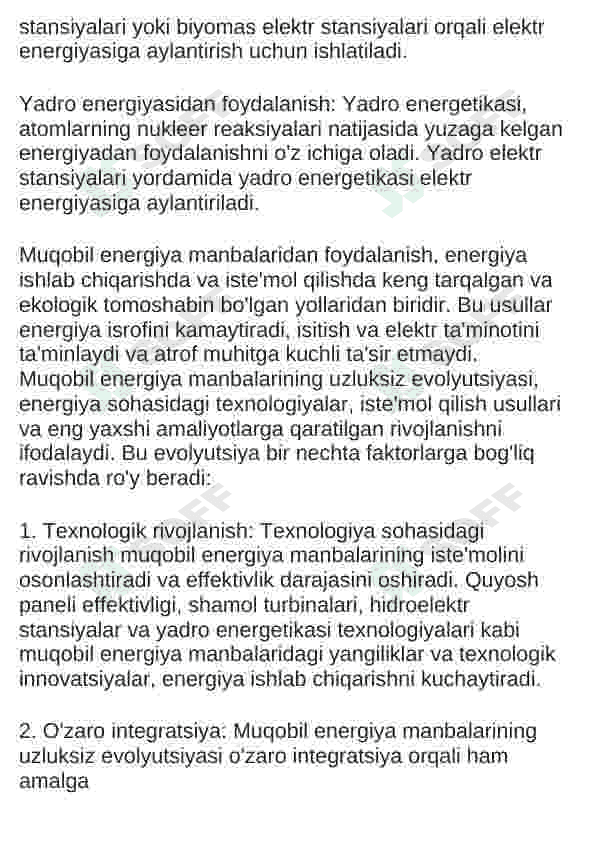 Muqobil energiya manbalari 4