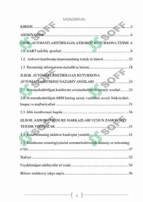 Axborot-Kutubxona muassalarini avtomatlashtirishga mo’ljallangan tizim. 4