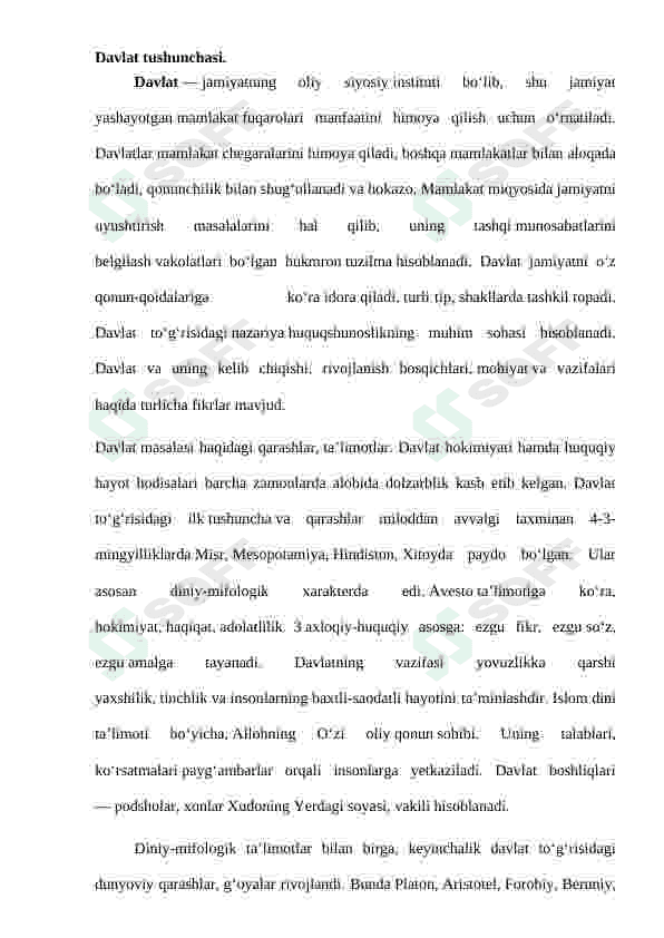 Davlatning kelib chiqishi haqida nazariyalar 4