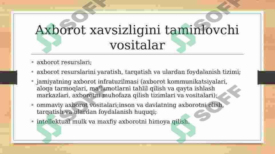 Axborot xavsizligini taminlash. 4