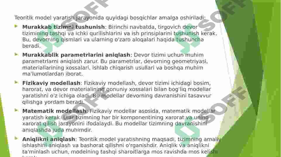 Tirgovich devorga nisbatan grunt bosimini aniqlashga oid analitik usul. 4