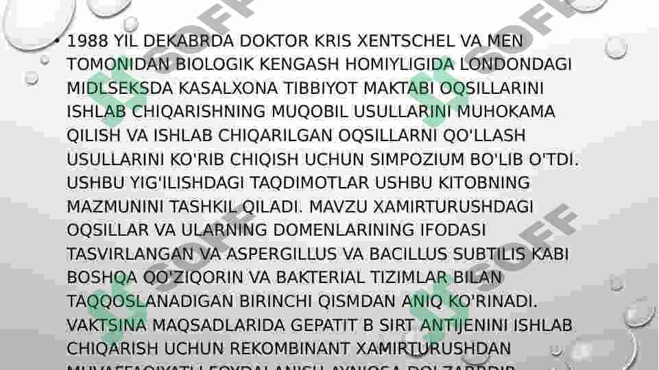 Oqsil va antibiotiklar ishlab chiqarish biotexnologiyasi 4