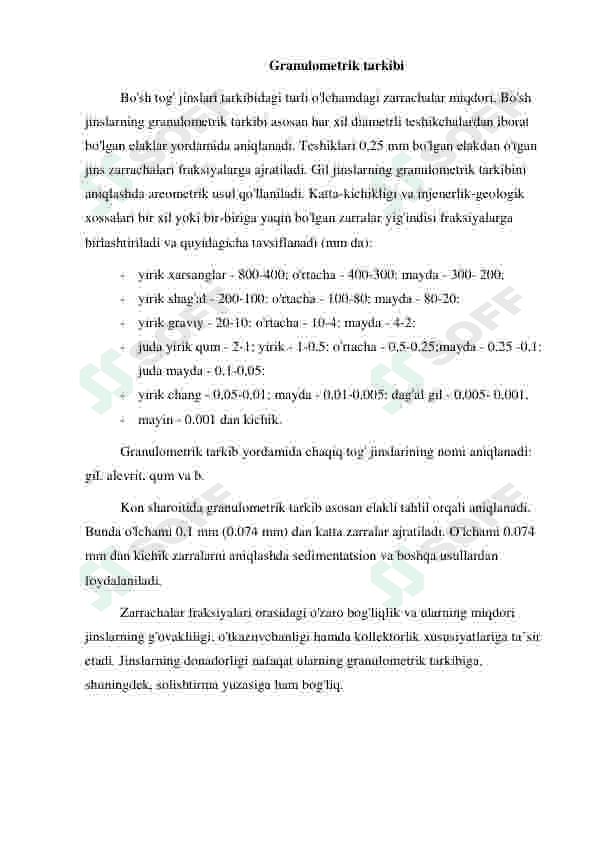 Neft va gaz konlari jinslarining tavsifi va asosiy hususiyatlari 4