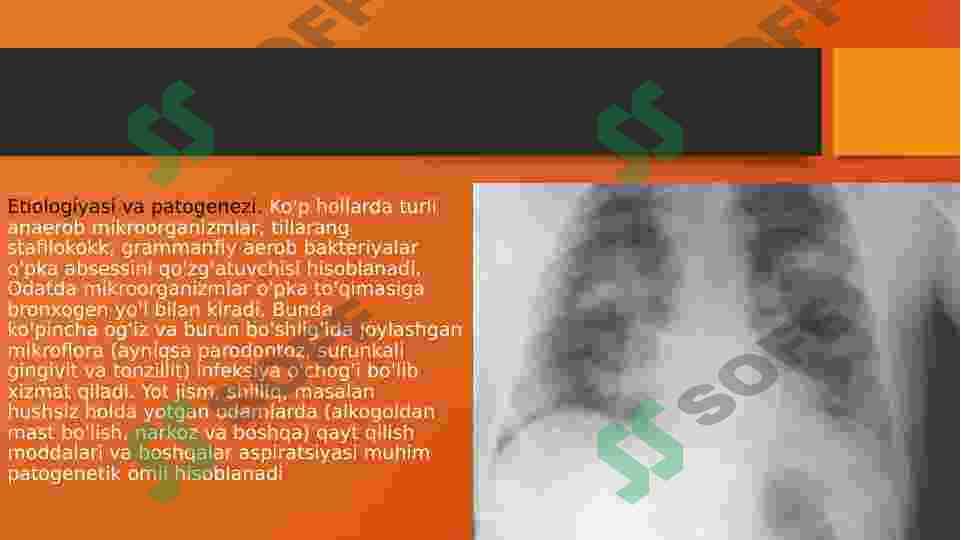 Qon tuflash sindromi. Turli nozologik shakllarda qiyosiy tashxis va UASH taktikasi. 4