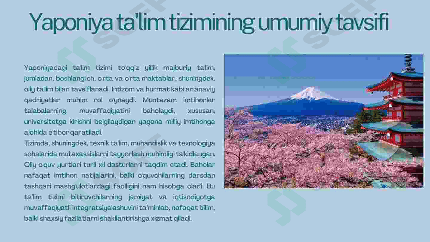 Iqtisodiy rivojlangan xorijiy davlatlarda ta'lim tizimi. Yaponiya va Singapur misolida 4