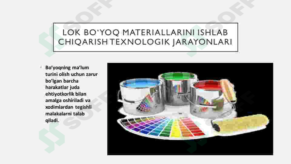 Lok bo‘yoq materiallari ishlab chiqarish texnologiyasi 4