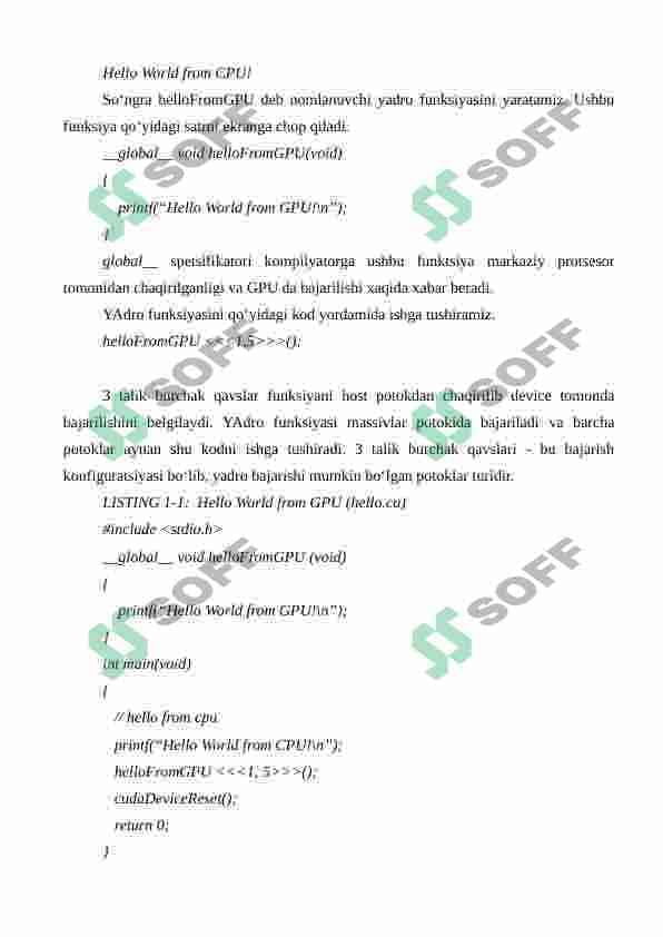 Geterogen hisoblash tizimlari. OpenCL kutubxonasining ma’lumotlarga parallel ishlov berishdagi imkoniyatlari 4