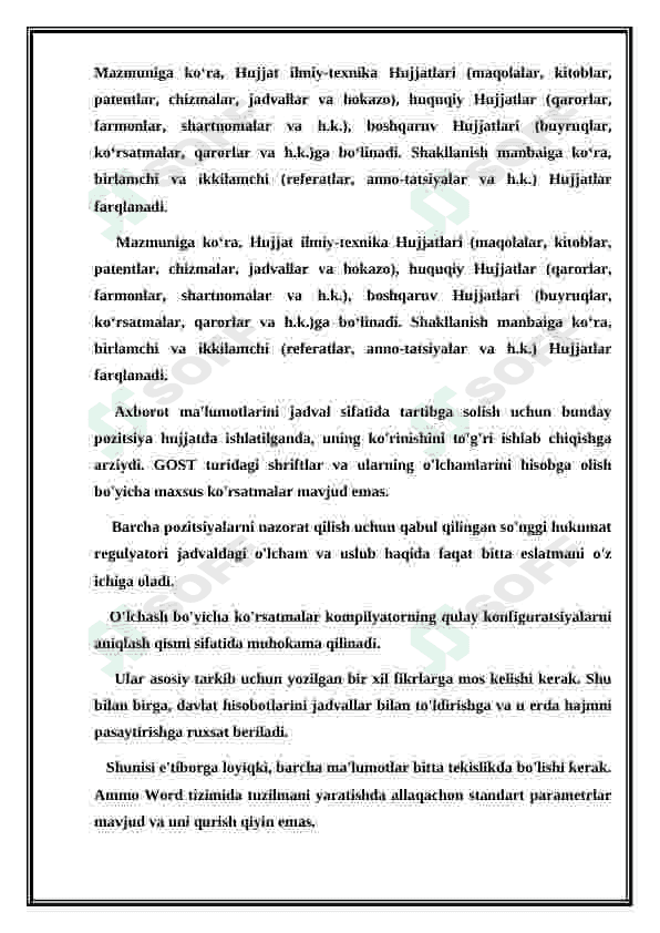 TURLI JADVAL SHAKLLARI ASOSIDA HUJJATLARNI TAYYORLASH 4