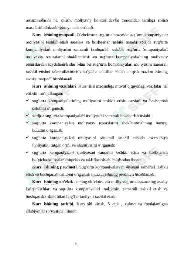 Sug'urta kompaniyalari moliyasining o‘ziga xos xususiyatlari 4