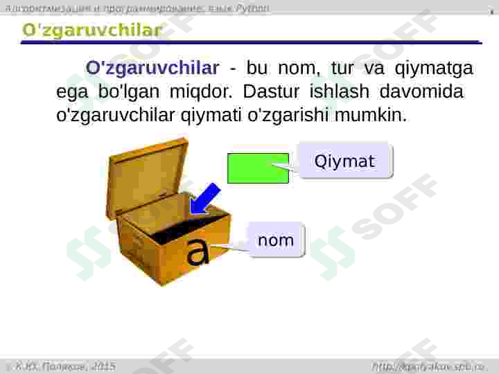 Python dasturlash tiliga kirish. 4