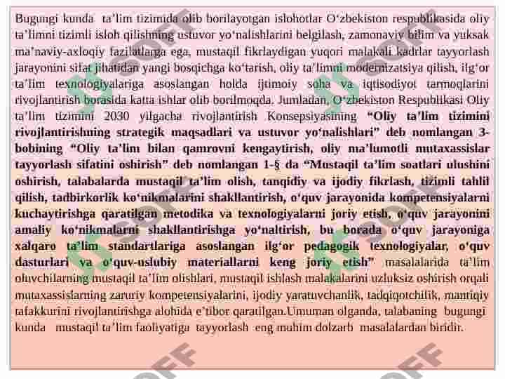TALABALARNING  MUSTAQIL  TA’LIM  OLISHI 4